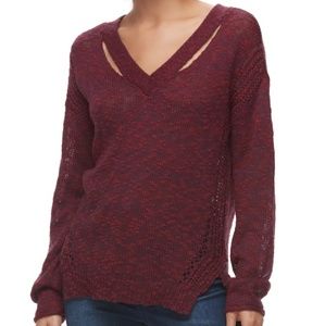 Mudd Cut out V-Neck Sweater